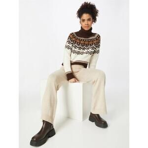 American Eagle Crop Fair Isle Turtleneck Knit Sweater US Women's S